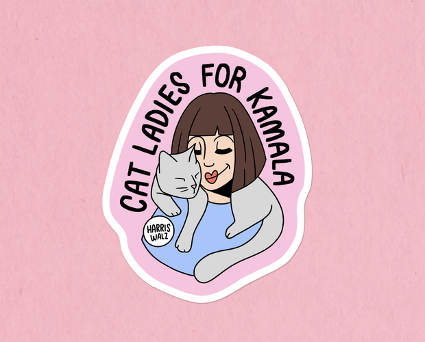 Cat ladies for Kamala sticker